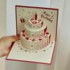 Biglietto Torta di Compleanno Pop-Up 3D - Scultura di Carta Piegata Creativa Regalo per Fidanzato o Fidanzata