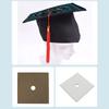Sublimation Blank Graduation Cap Topper Adhesive Graduation Hat Topper Sticker DIY Graduation Cap Decoration Easy To Use