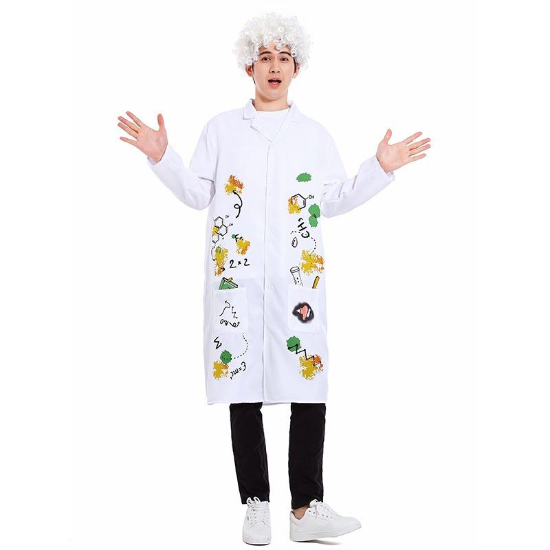 Halloween Frankenstein Adult Kids Costume Funny Scientist Stage Costume School Party