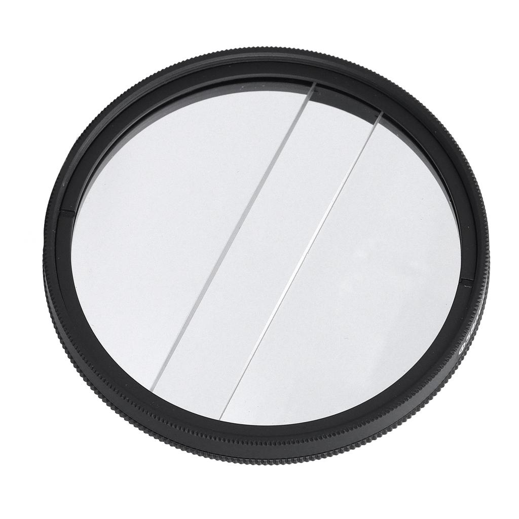 49mm Double Half Moon Special Effects Filter Center Split Diopter Lens Filter for Photography SLR Camera Accessories