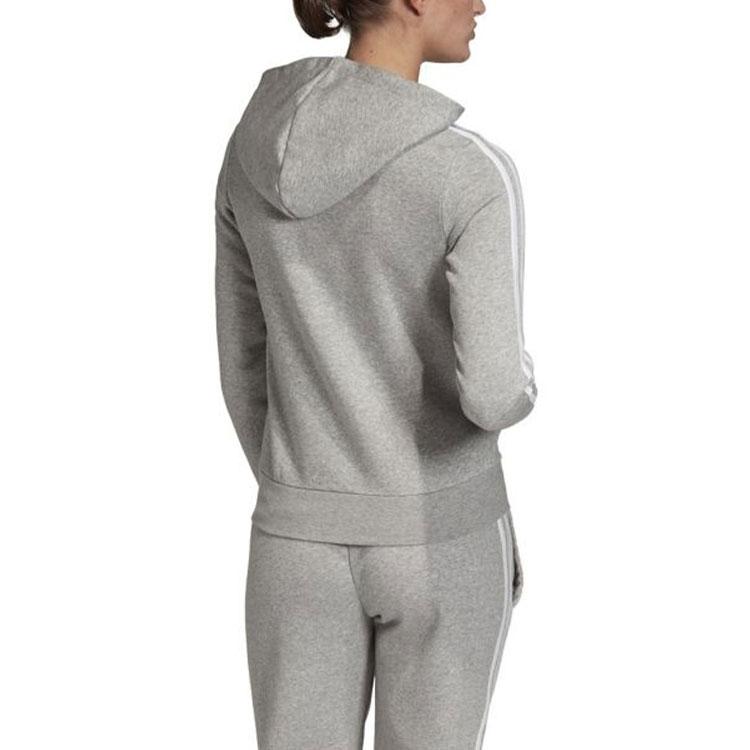 Adidas Sweatshirts Women's Gray Hooded Moderate Cardigan EI0683
