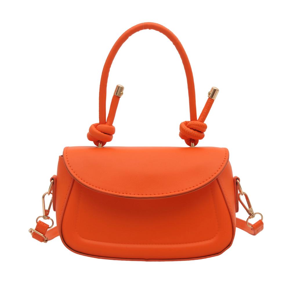 High-value solid-color handbag 2025 summer new niche design versatile ins high-end messenger bag square bag
