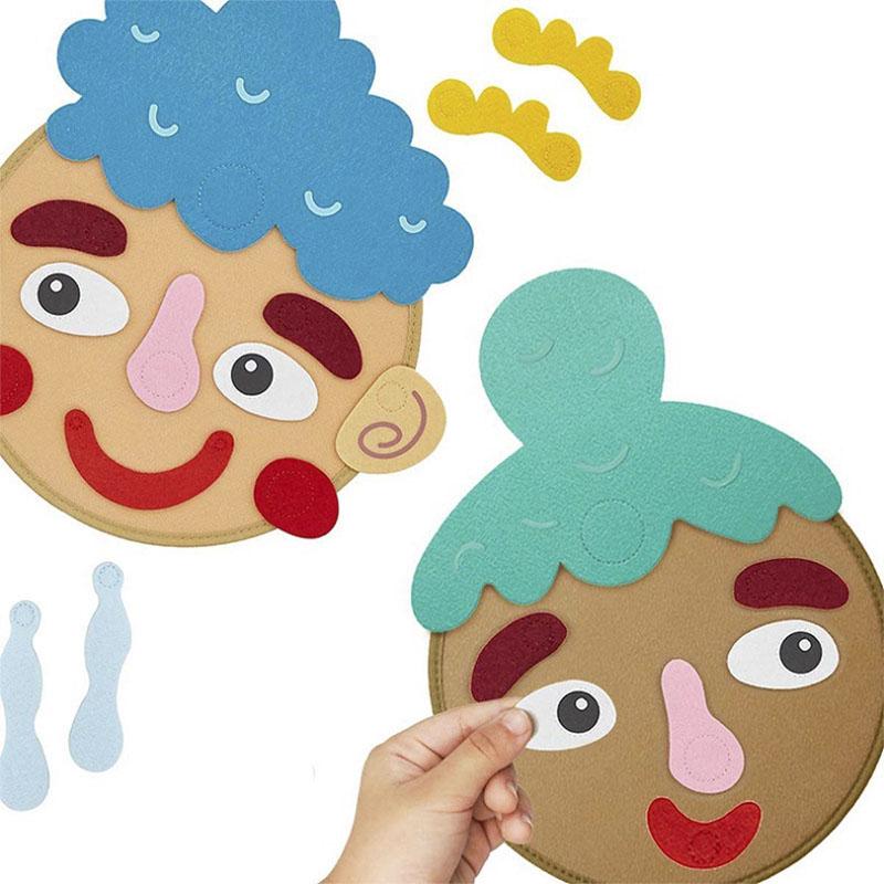 

Kids Montessori Facial Expression Game Funny Face Change Toys Preschool Children Learning Educational Toys For Kids
