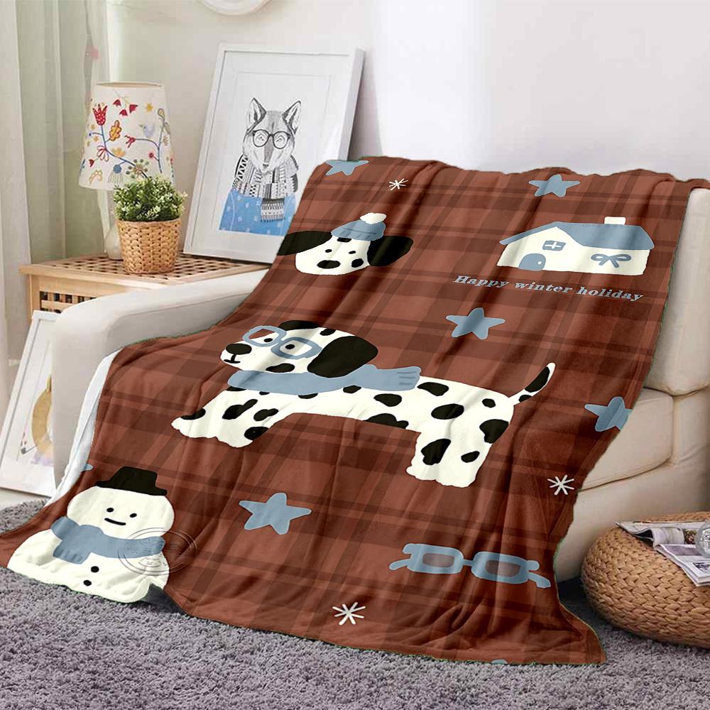1 st Wintervakantie Lichtgewicht Flanellen Deken, Comfortabele en Warme Deken, voor Kantoor en Camping Bank Bed, Woonkamer002