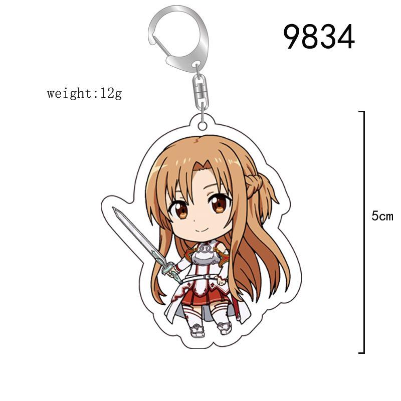 Sword Art Online Acrylic Keychain: Asuna, Sinon, Kirito Anime Charm