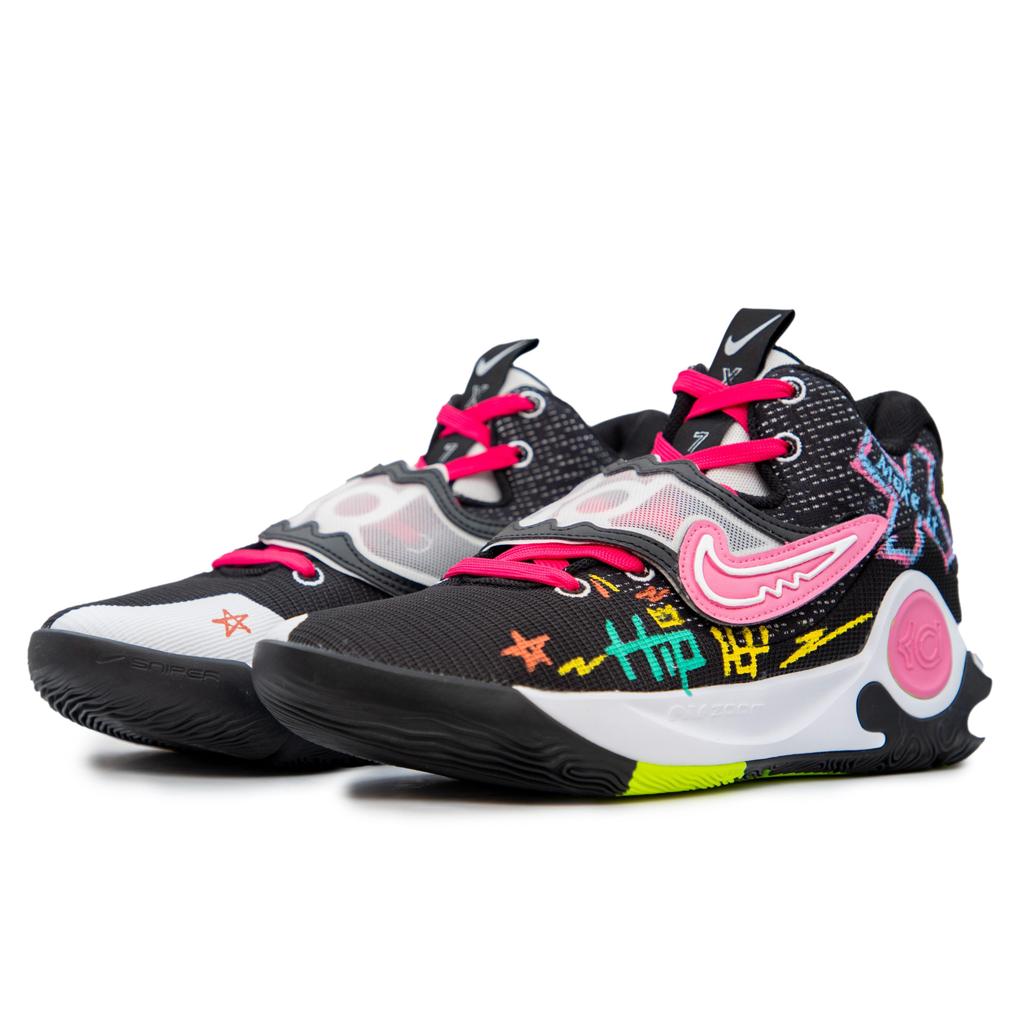 Nike KD Trey 5 X Multicolor Dream Mirror Abrasion Resistant Mid top Basketball Shoes Men's Black Pink DJ7554-007(Team241-)