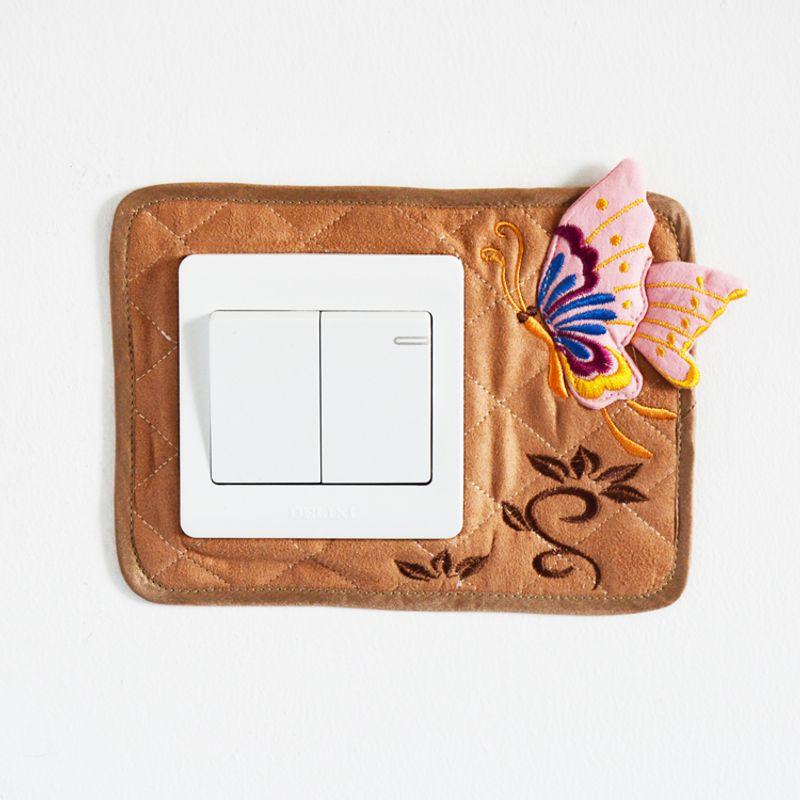 

Бутик Ручная работа Ткань Хлопок Лен Утолщенная кромка Минималистичный Современный Наклейка на выключатель Белая Накладка на один выключатель (подсолнух) Butterfly (beige) Single switch sleeve (8.5*8.5cm)
