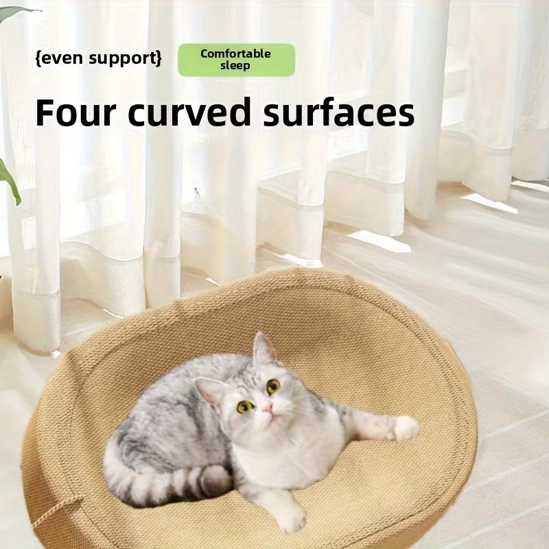 1pc Pet Cat Scratching Board Extra Large Oval Sisal Cat Nest Wear-resistant and Non-shedding Cat Scratching Box Cat Supplies