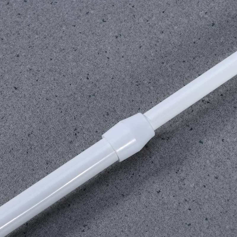 4Pcs Metal Shower Curtain Rod Adjustable Extendable Tension Rod Bathroom Shower Bar Corner Curtain Holder Easy Install No Damage