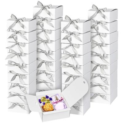 20pcs Small Gift Boxes for Jewelry, Gift Boxes Bulk with Lids and Ribbons, Square Gift Boxes, Paper Presents Box for Wedding, Birthday, Party, Holiday
