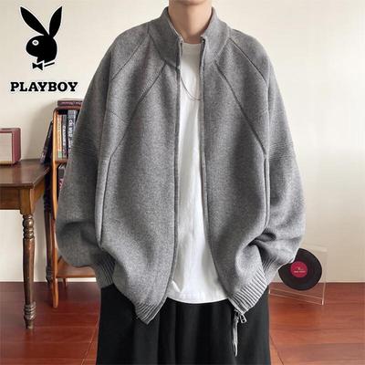 Men's American Retro Zipper Knitted Cardigan