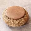 Handwoven Rattan Round Floor Cushion,Meditation Yoga Zafu Pillow Tatami Seat,Natural Boho Style Pouf Ottoman for Zen Living Room