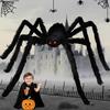Ragno Peluche Nero Gigante Decorazione di Halloween 30-200cm Orrore Casa Infestata Oggetti di Scena Interno Esterno Festa Decorazione Spaventosa