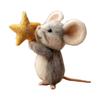 Felt Mouse with Star Handmade Cute Felt Mouse Figurine Mouse Holding Star Wand Ornament for Fall Home Decor Christmas Stocking Stuffer