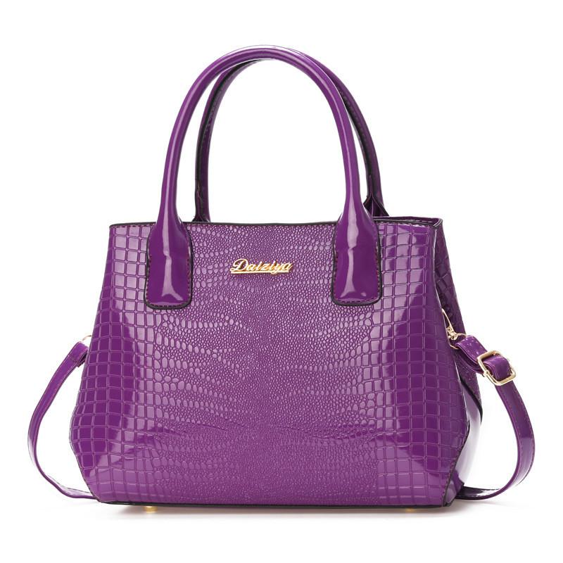 Stylish And Trendy Stone Texture Large Capacity Shoulder Bag For Women In Black Red Yellow Blue Purple And Coffee