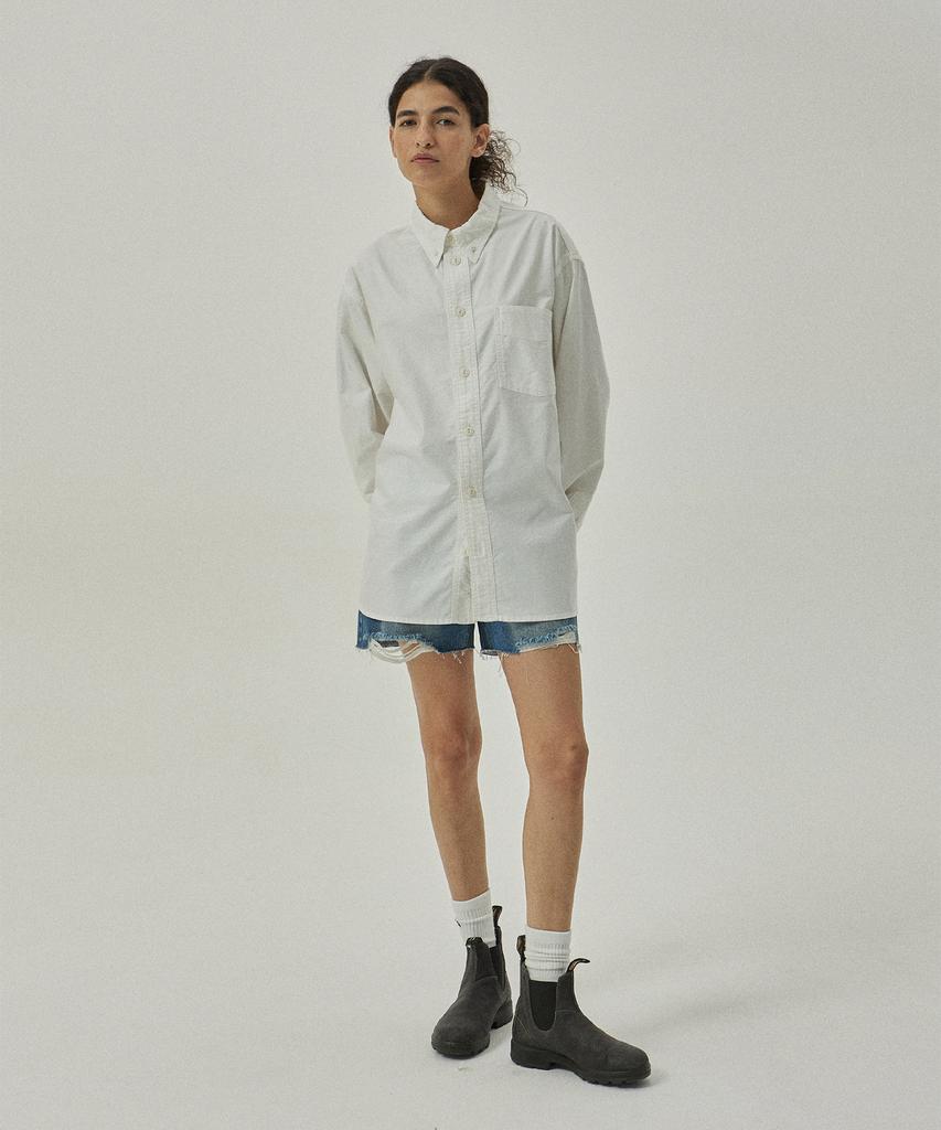 MAGOODGAN Labor 2112 Oversized Off-White Oxford Shirt