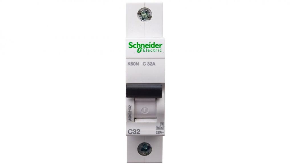 Circuit Breaker 1P C 32A 6Ka Ac K60N Acti9 A9K02132