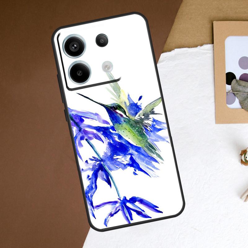 Kolibri und Blumen Hülle Für Xiaomi Redmi Note 13 11 9 10 12 Pro Plus 9S 10S 11S 12S Redmi 13C 9C 10C 12C Cover