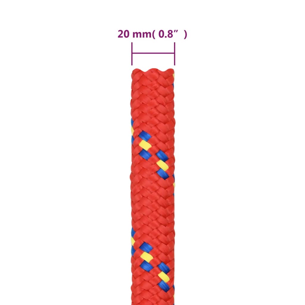 Boat Rope Red 20 mm 100 m Polypropylene