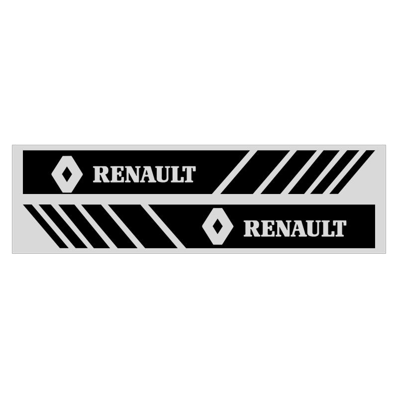 2PCS Car Rearview Mirror Decoration Sticker Emblems Styling For Renault Dacia Megane 2 3 Duster Koleos Logan Clio Laguna Sandero