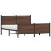 VidaXL Metal Bed Frame with Headboard and Footboard 140x200 Cm, Double Bed, Bedroom Furniture, Guest Bed, 3301370