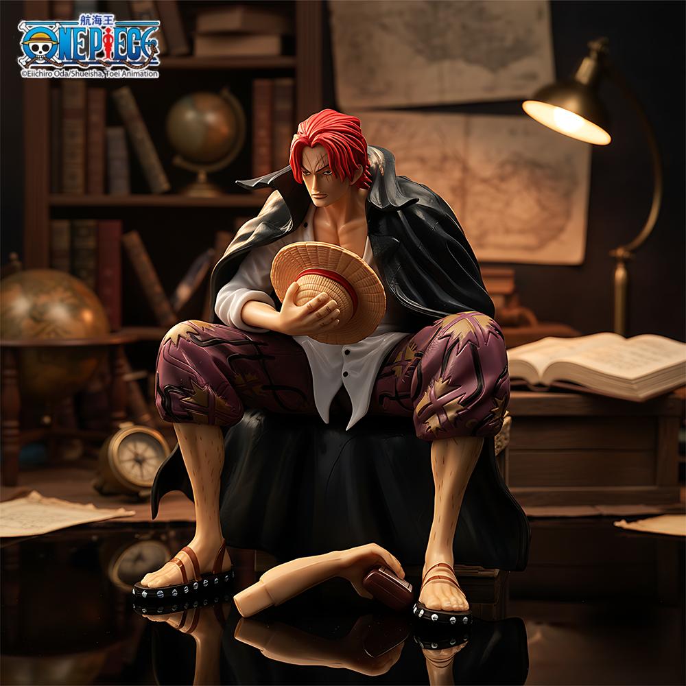 1 Stück Offizielle One Piece Shanks Figur, Einer der Vier Kaiser — Sammlerstück Schreibtischdekoration, Ideales Geschenk für Feiertage & Geburtstag.