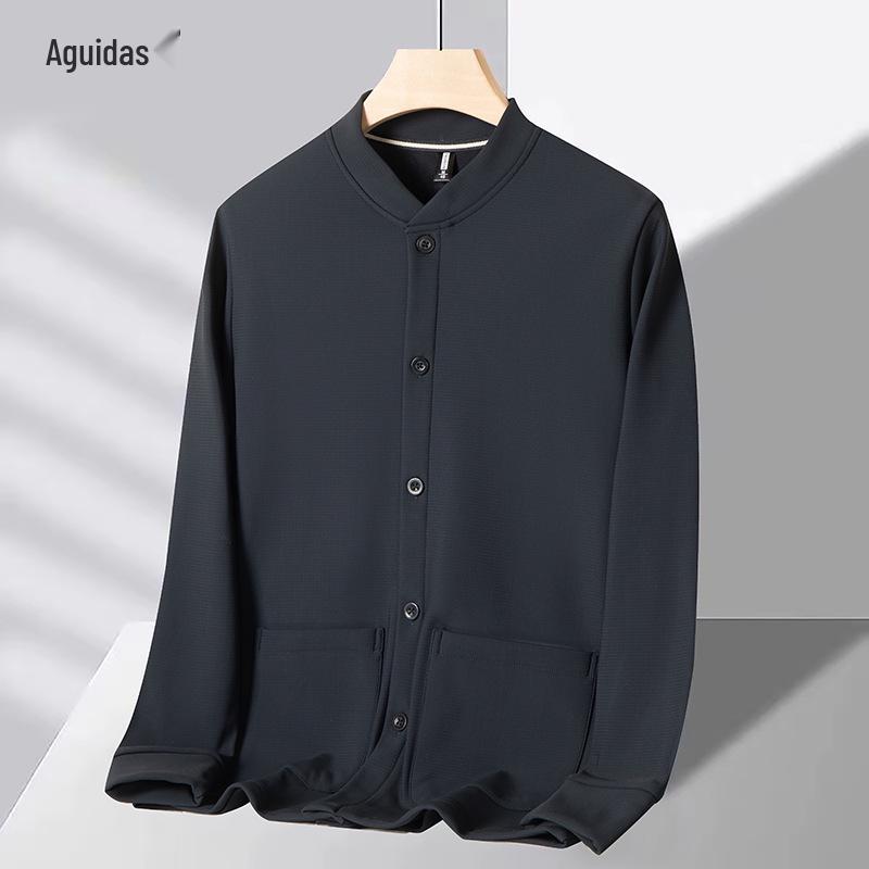 

Мужской утолщенный кардиган для осени и зимы - Теплый свитер для пап и дедушек среднего и пожилого возраста L (110-130 jin)