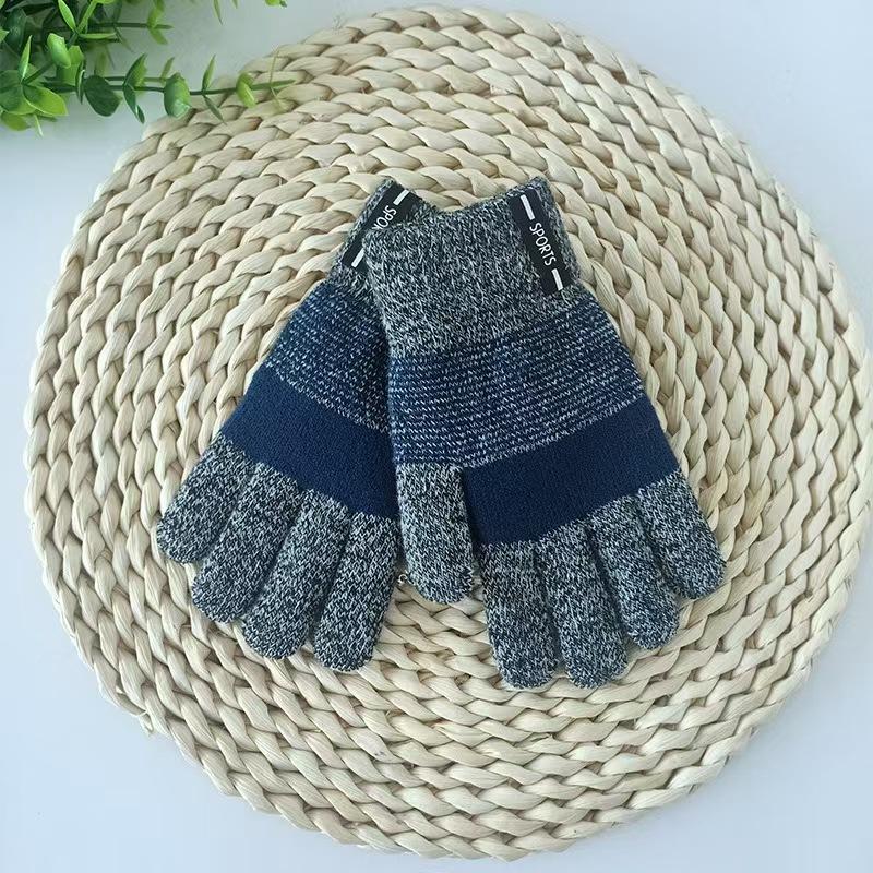 3-8 Years /oldKnitted Thicken Kids Gloves Winter Keep Warm Children Baby Plush Furry Full Finger Mittens Soft Gloves