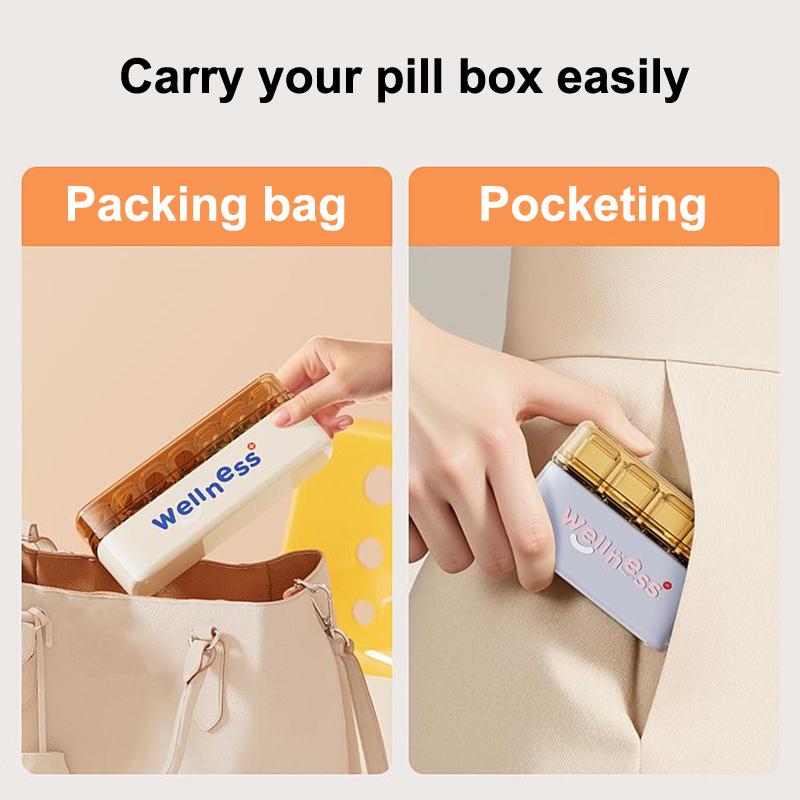 Mini Portable Pill Box Health Travel Supply Moisture Proof Daily Medicine Dispensing 4/7 Compartment Medicine Box Storage Box