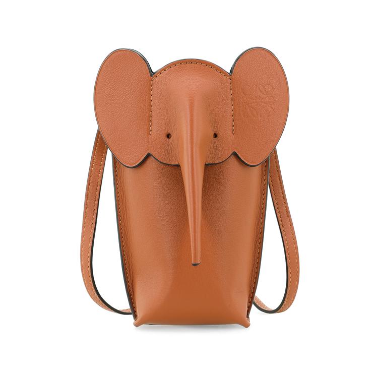 Loewe Elephant Shoulder Bag Tan Women Shoulder_bags C623B02X04-2530