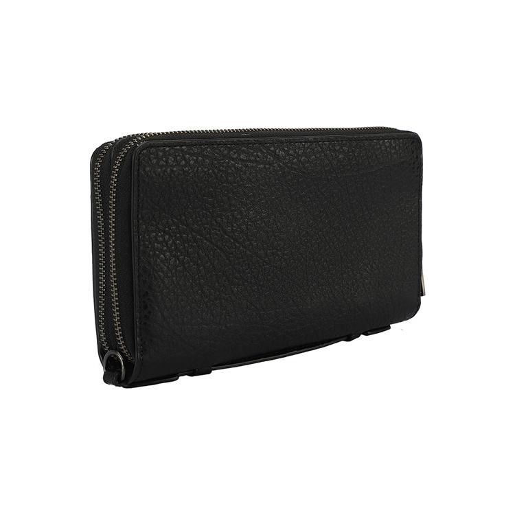 COACH Double Zip Wallet Leather Clutch Wallet Large Men's Black 67624-QBBK