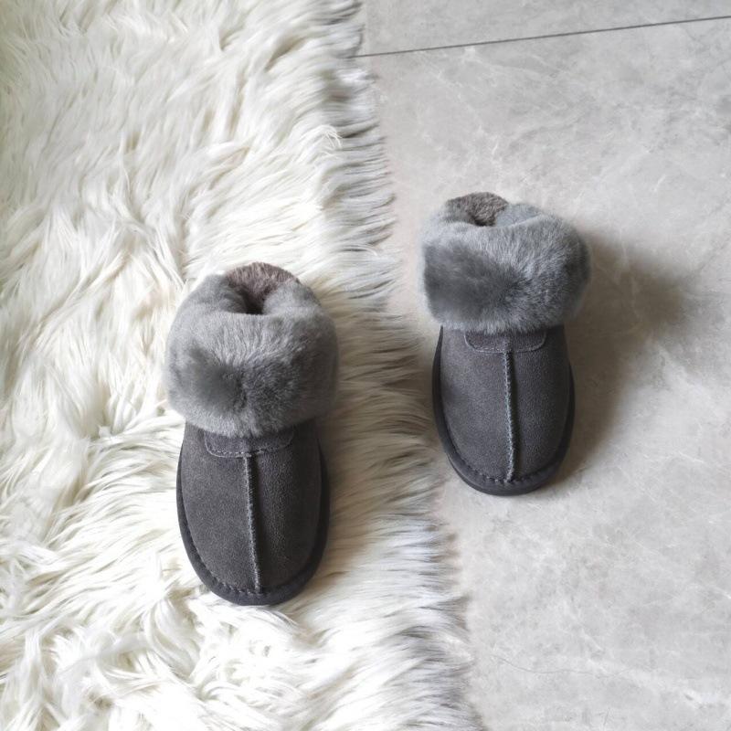 Wool Snow Boots 2025 New Mao Mao Slippers Wear Winter Warm Velvet Cotton Shoes Chansong Yi Semi-tuo