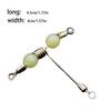 10 Pieces Fishing Connector 3 Way Stainless Steel Rotating Swivel Hook Protector Portable Fish Tackle Rolling Barrels