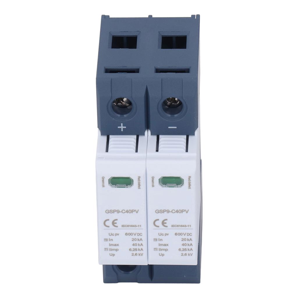 Surge Protective Device 2P 40KA DIN Rail Mounting Photovoltaic DC Surge Arrester Electrical Protecti