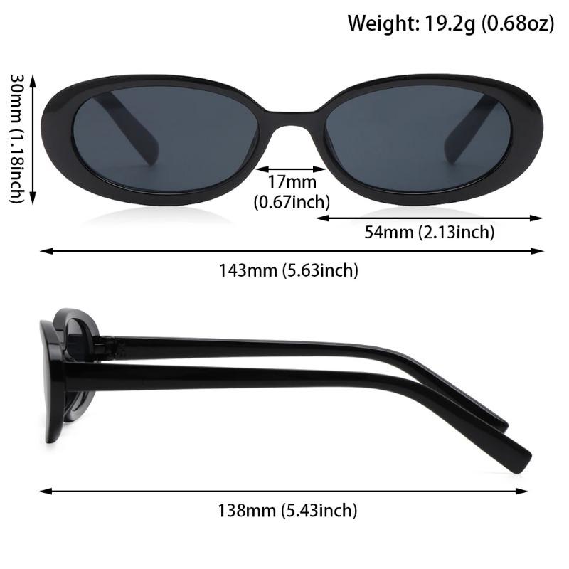 Retro Small Oval Frame Sunglasses Women Fashion Black Sun Glasses Fashion Shades Women Eyewear Uv400