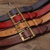 Retro Thickened First Layer Cowhide Copper Buckle Belt Men's Genuine Leather Trendy All-match Tough Guy Jeans Belt