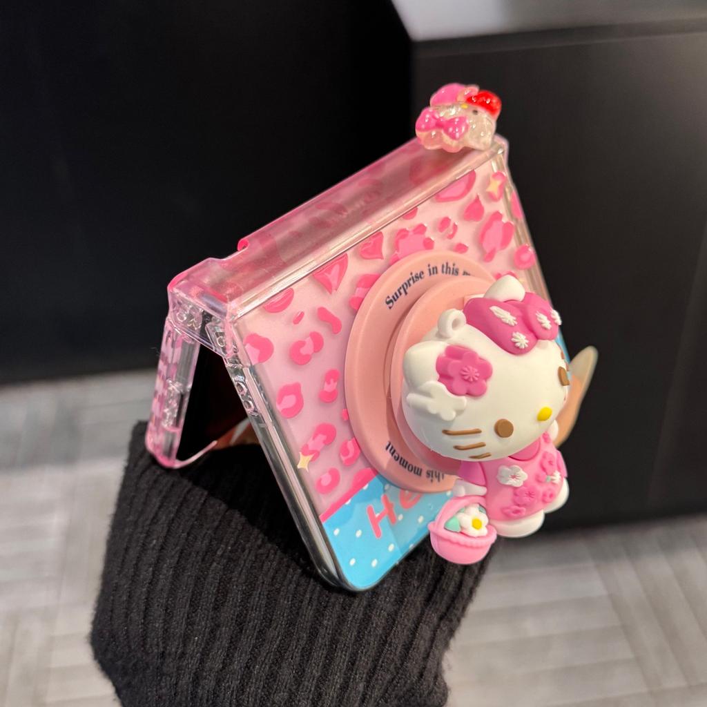 Applicable To Huawei Purax Collector's Edition Folding Screen Mobile Phone Case Pocket Girl Heart Pink Leopard Print Rotating Mixflip 