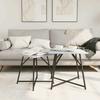 Side Table Set 2 Pcs Grey Sonoma and Black