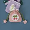 Handmade Sweet Knit Crochet Drawstring Coin Purse
