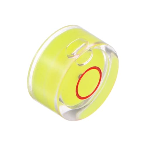 uxcell Round Bubble Level, 12x6mm, Mini Circular Bullseye Level for Camera Tripods, Telescopes, Workshops, Turntables, and Picture Frames, Yellow