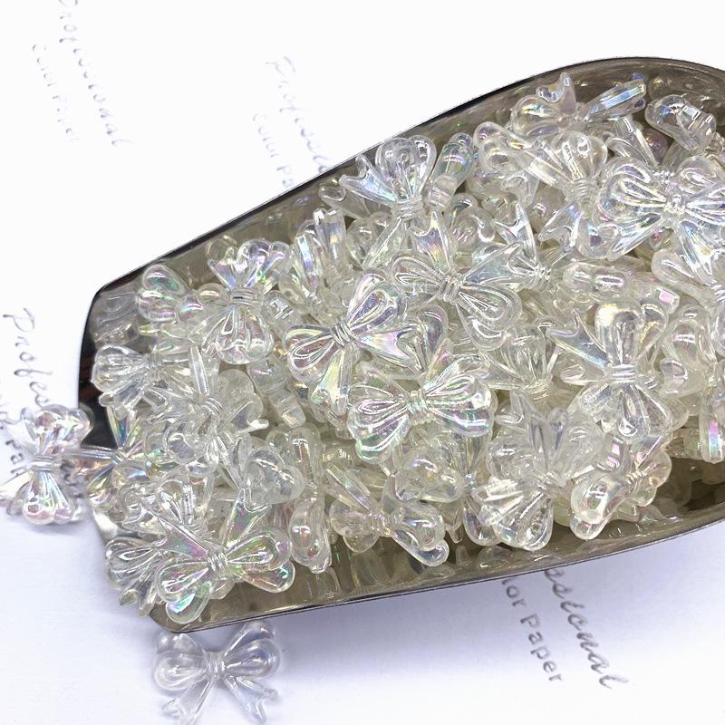 Pearlescent Acrylic Bow Tie Beads for DIY Jewelry