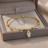 Hand Evil Eye Bracelet For Women Stainless Steel Zircon Bracelet Bangle Turkish Lucky Luxury Couple Zircon Pulseras Bijouxfemme