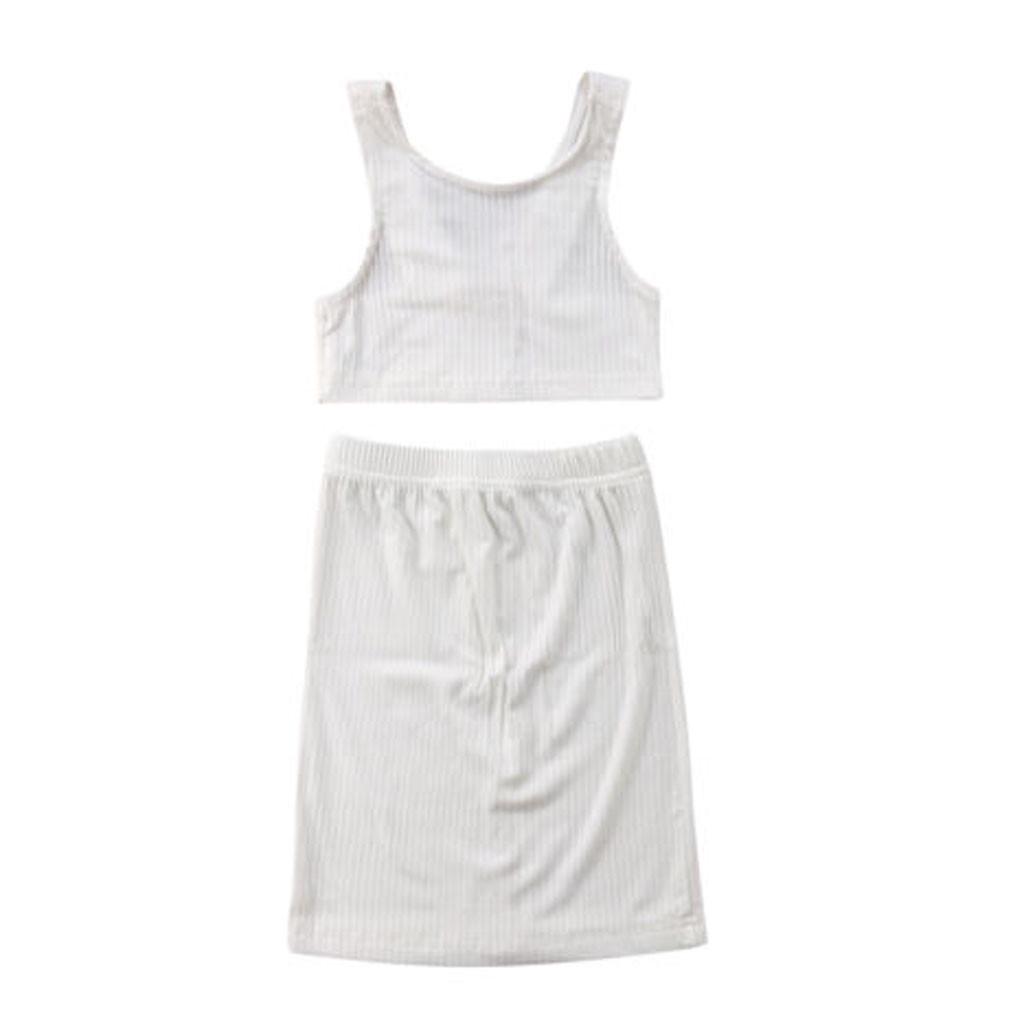 crop top with long skirt for baby girl