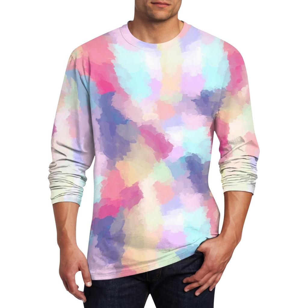 Men's T Shirt O-Neck Clothing Apparel Outdoor Long Sleeve Print Fashion Designer Vintage