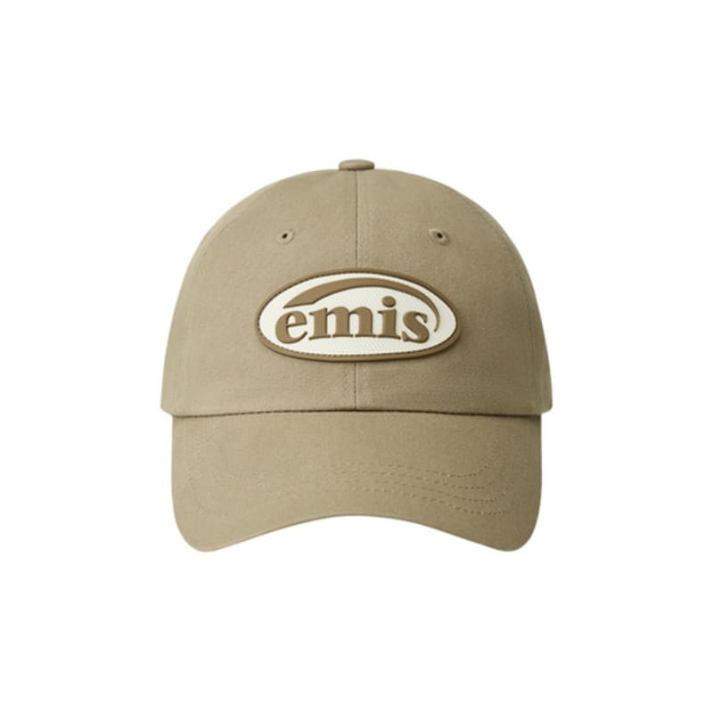 

EMIS RUBBER PATCH BALL CAP-BEIGE BEIGE
