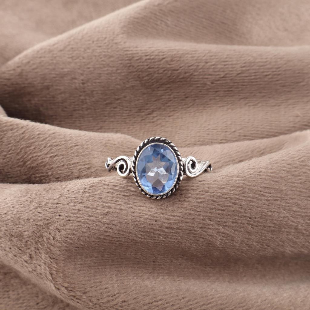 Tanzanite Handmade Gemstone Ring, 925 Solid Sterling Silver Ring Artisans Jewelry, Ring For Engagement Gift