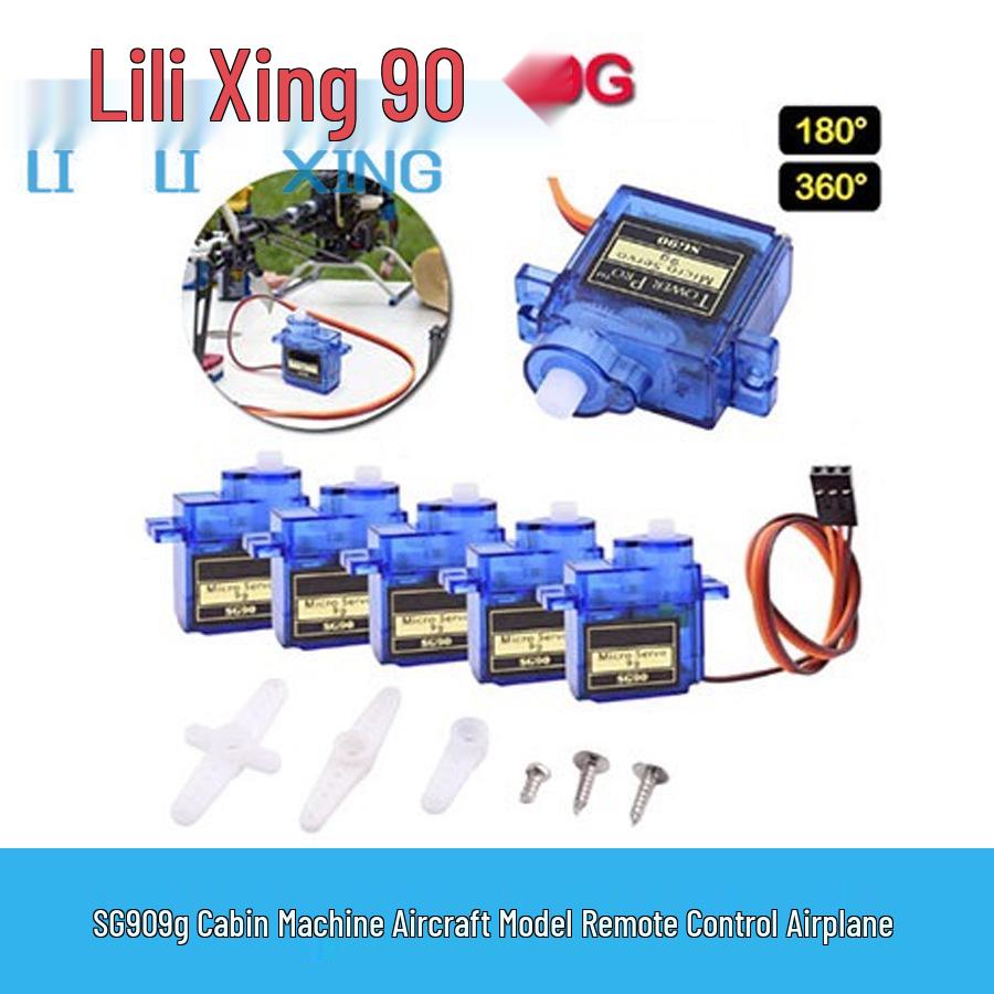 MG90S/SG90 9g Servo Motor for 450 Helicopters & Small Cars, 180°/360° Rotation