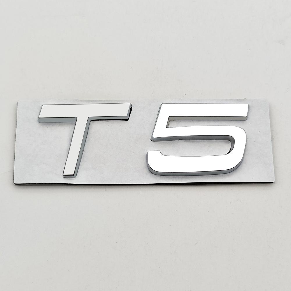 3D Metalen Badge Auto Achterklep Logo T5 T6 AWD Embleem voor Volvo S40 S60 S90 XC40 XC60 XC90 V50 V70 T5 T6 AWD Sticker Accessoires
