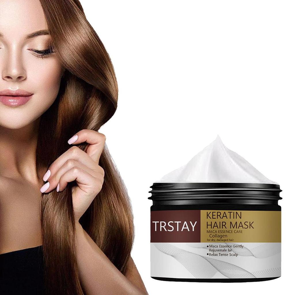 Keratin Hair Care Mask Magically Repairs Damage, Curls Hair Care, Glossy, Smooth, Straightened Professional Hair Care, Deep Moisturizing, And Smooth