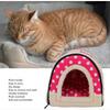 Portable Pet House, Comfortable Semi-enclosed Pet Bed, Suitable for Cats and Kittens, with Sturdy Handles, Spacious Dog House, Made of Oxford Cloth, S